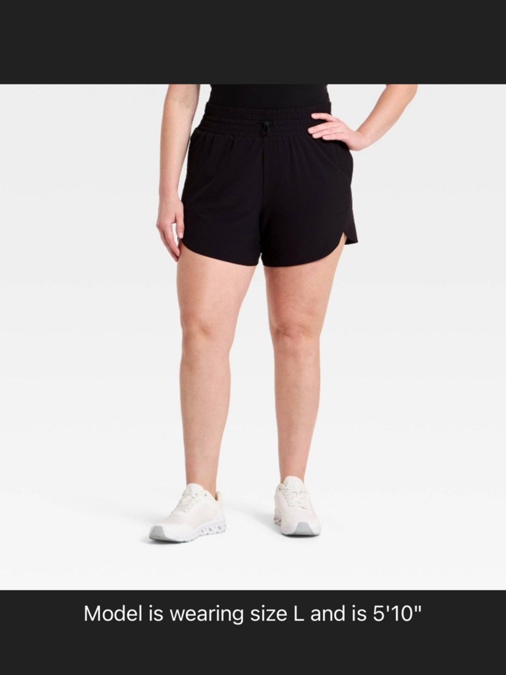 4 pairs - all in motion Athletic Drawstring Shorts (black, navy, yellow and pink